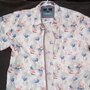 MBX good vibes only pink flamingo shirt